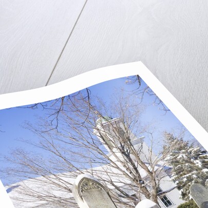 Snowy Church and Cemetery by Anonymous