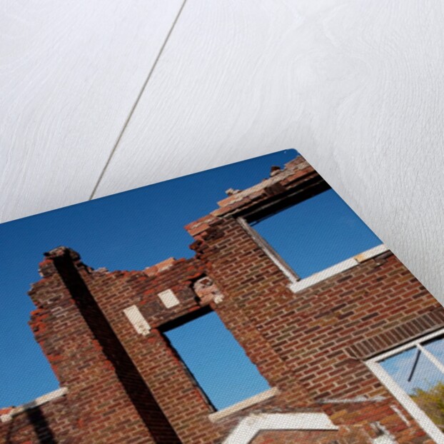 Deserted red brick apartments East St. Louis by Anonymous