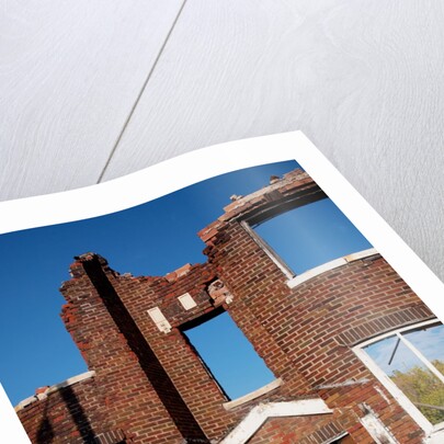 Deserted red brick apartments East St. Louis by Anonymous