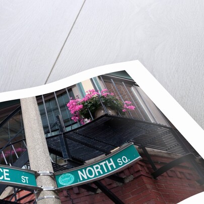 Street signs for intersection of Prince, North and Garden Court, historic North End, Boston, MA. by Anonymous