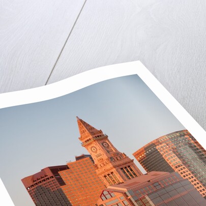 Boston Skyline at sunrise features Commerce House Tower, Boston, MA. by Anonymous
