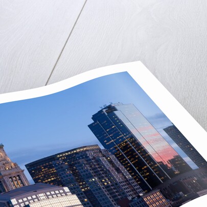 Boston Skyline at sunset features Commerce House Tower, Boston, MA. by Anonymous