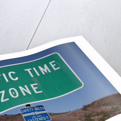 Pacific Time Zone Road sign by Anonymous
