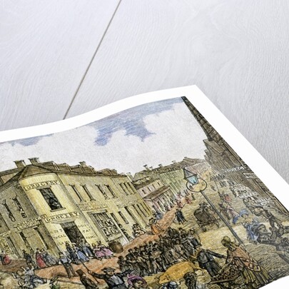 Streets junction. New York 1829. by Anonymous