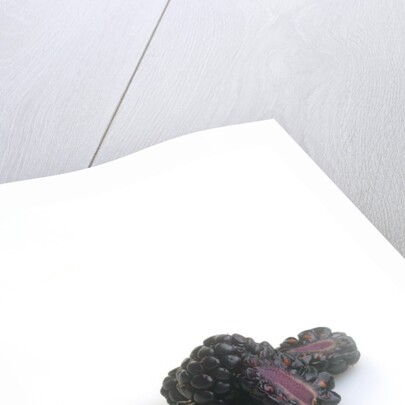Halved blackberries by Anonymous