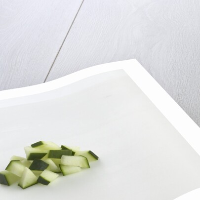 Diced cucumber by Anonymous