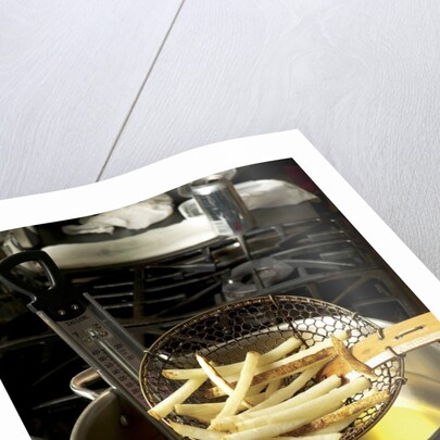French fries in oil by Anonymous