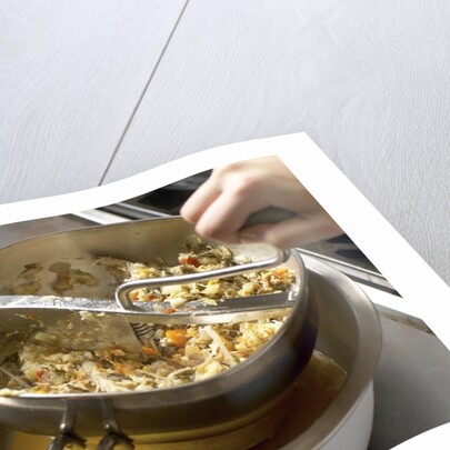 Ingredients in a food mill by Anonymous