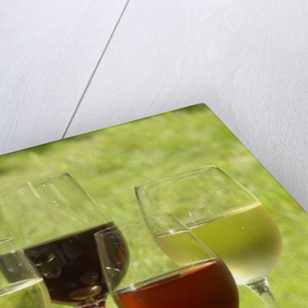 Filled wine glasses by Anonymous