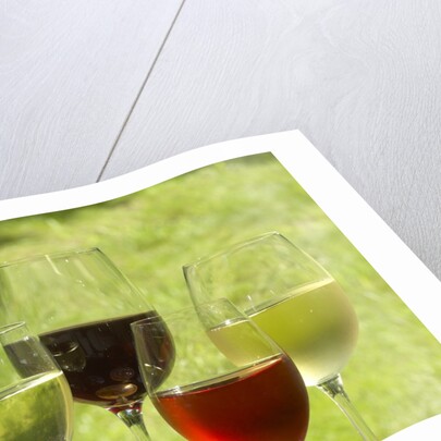 Filled wine glasses by Anonymous