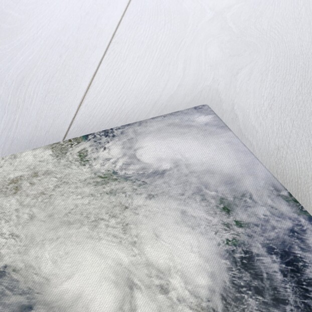 Satellite view of Hurrican Ingrid and Tropical Storm Manuel over Mexico by Anonymous