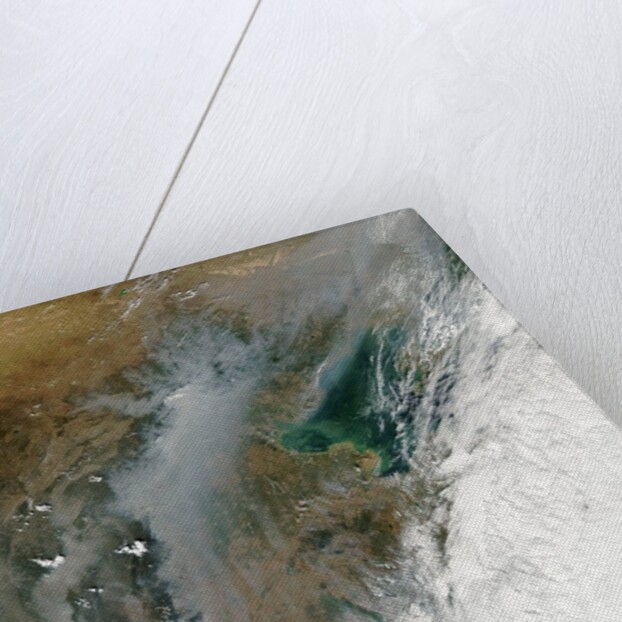 Satellite view of smog and haze over eastern China by Anonymous