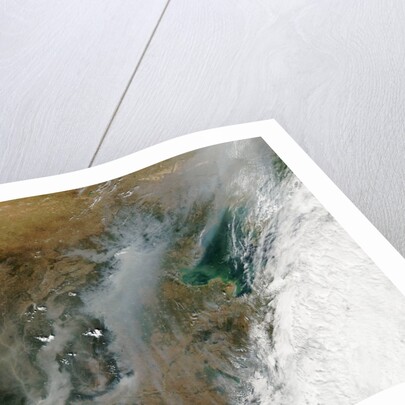 Satellite view of smog and haze over eastern China by Anonymous