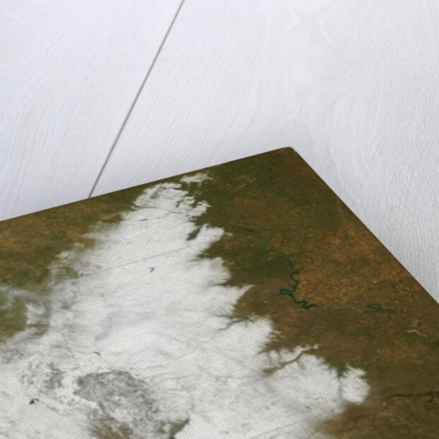 Satellite image of early season blizzard in the northern great plains by Anonymous