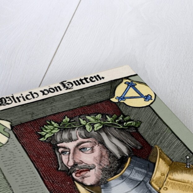 Ulrich von Hutten (1488-1523). Engraving. Colored. by Anonymous