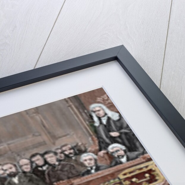 Arrest of deputy atheist Brandlaugh for refusing to leave the Chamber of Commons. London. England. by Anonymous