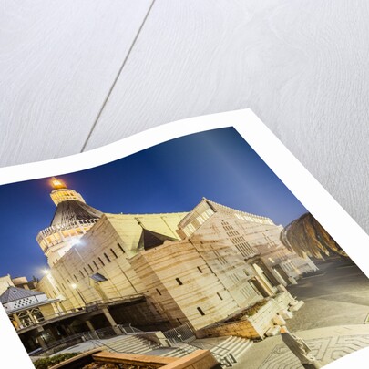 View of the Basilica of The Annunciation at twilight by Anonymous