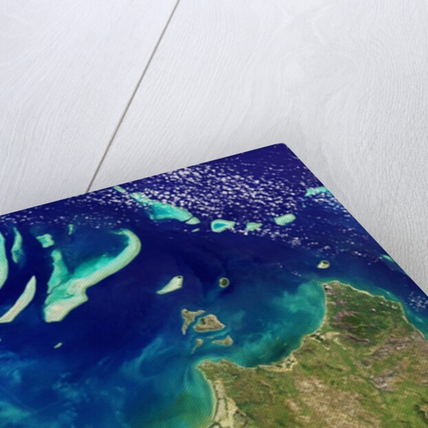 Satellite view of Booti Booti National Park, Charlotte Bay and the Great Barrier Reef, Australia by Anonymous