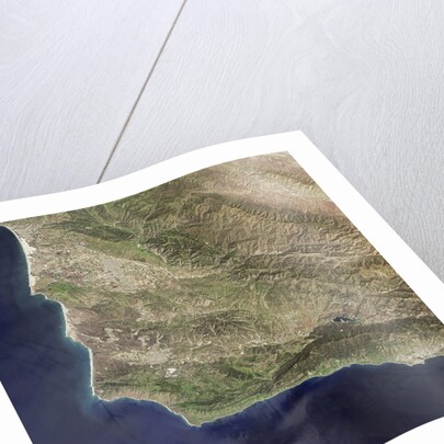 Satellite view of Lompoc, California and Vandenberg Air Force Base by Anonymous