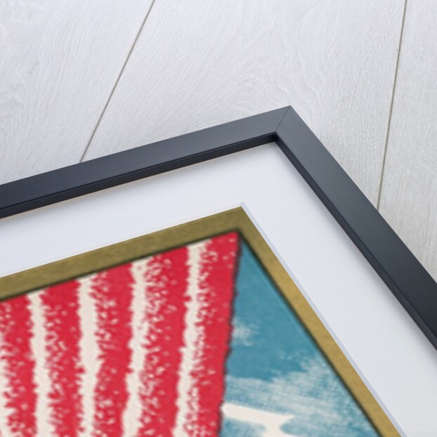 American Flag with Fireworks by Anonymous