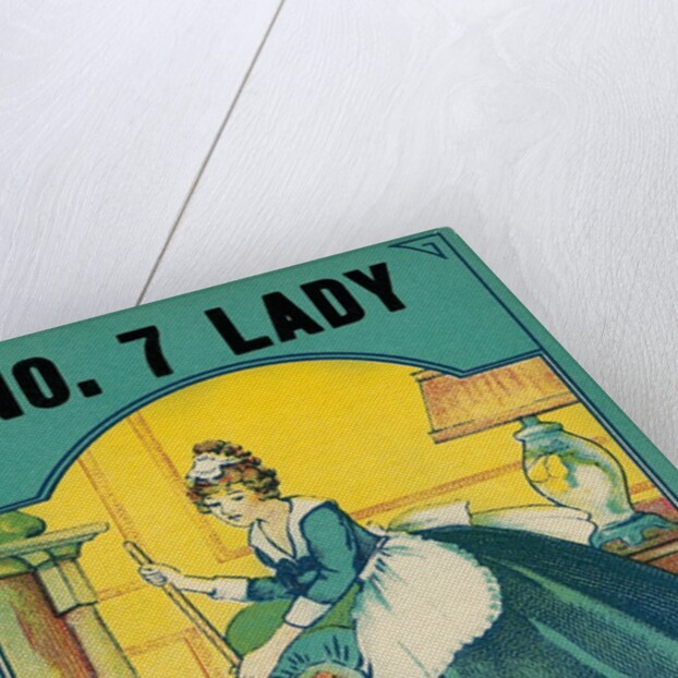 Advertisement for Hamburg Broom Works with Sweeping Maid by Anonymous