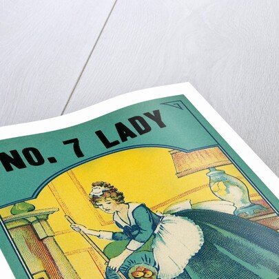 Advertisement for Hamburg Broom Works with Sweeping Maid by Anonymous