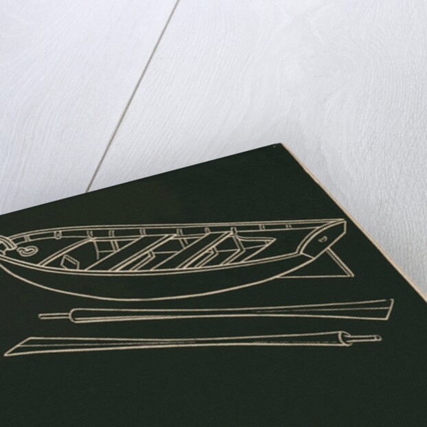 Rowboats and Oars in Black and White by Anonymous