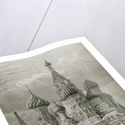 Russia, Moscow, St. Basil's Cathedral, Engraving by Anonymous