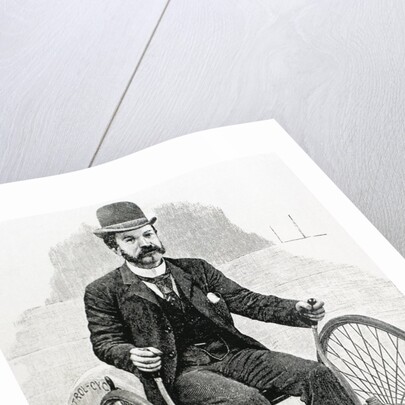The petrol-cycle. USA. XIX century engraving by Anonymous