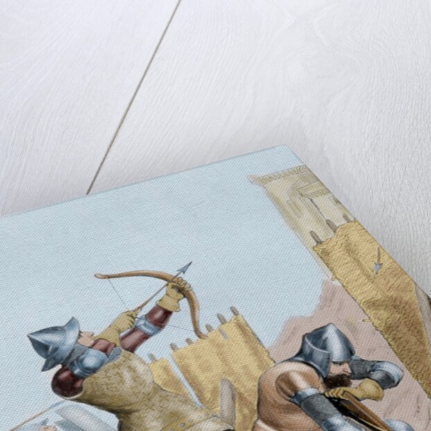 Siege of Gibraltar. Archers. 1350. by Anonymous