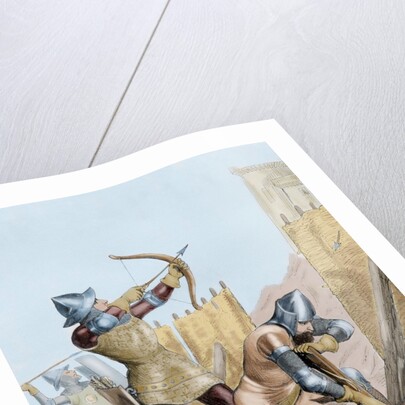 Siege of Gibraltar. Archers. 1350. by Anonymous