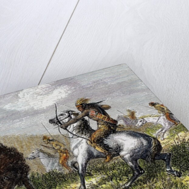 Indians hunting bison. by Anonymous