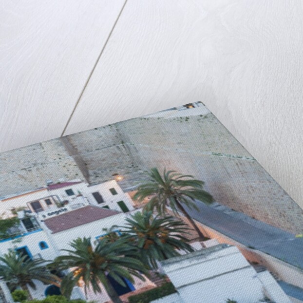 Balearic Islands - view of the old town and city walls by Anonymous