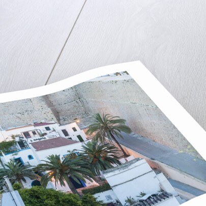 Balearic Islands - view of the old town and city walls by Anonymous
