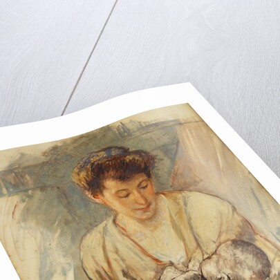 Mother Rose Looking Down at her Sleeping Baby by Mary Cassatt