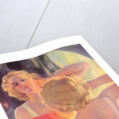 Beauty Aids, Woman at Mirror by Anonymous