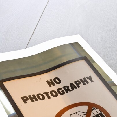 No Photography Sign by Anonymous