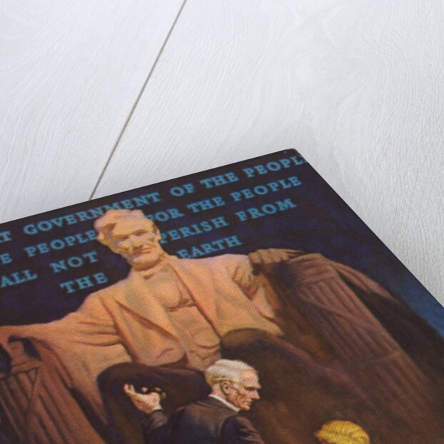 Lincoln Memorial, Man and Grandson by Anonymous