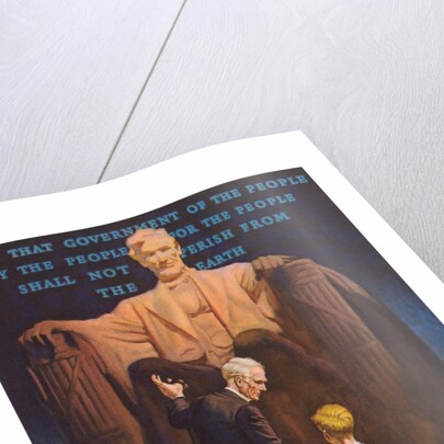 Lincoln Memorial, Man and Grandson by Anonymous