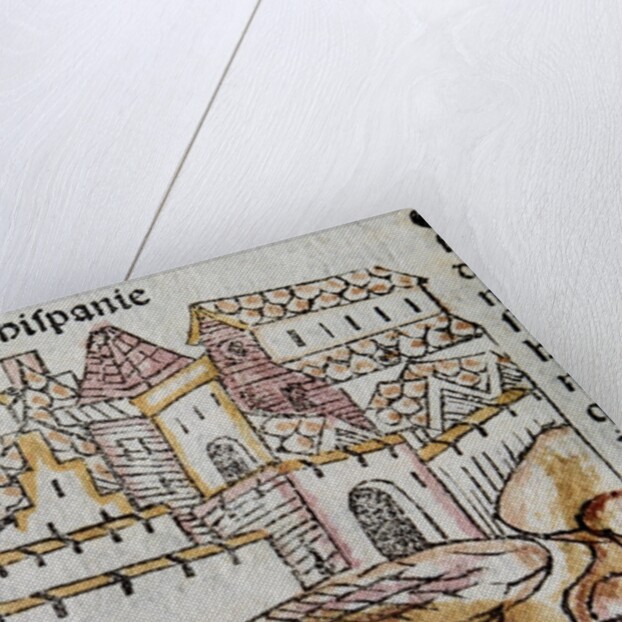 Toledo. Spanish city. Engraving. 15th century. by Anonymous