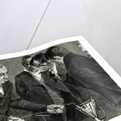 Oersted, Hans Christian (1777-1851). Danish physicist and chemist. Oersted discovers electromagnet by Anonymous