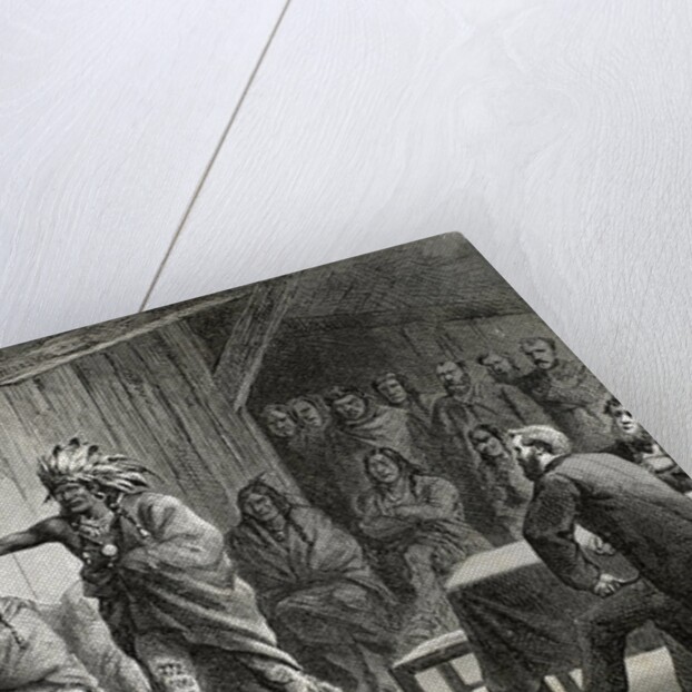 Meriwether Lewis, (1774-1809). American explorer. The Grand Council of the Ravens at Fort Laramie in by Anonymous