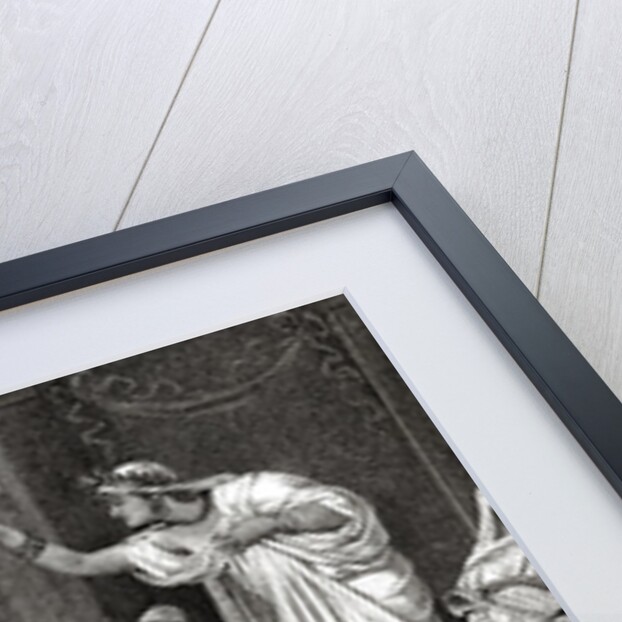 Priestess of the goddess Vesta making an offering. by Anonymous