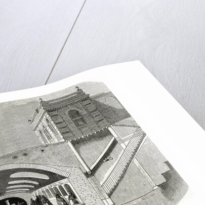 Section of a London Underground station. England. Engraving from "L'Univers IllustrÃƒÂ©." Late ninetee by Anonymous