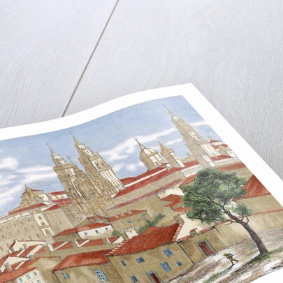 Spain. Galicia. Santiago de Compostela. Engraving. by Anonymous