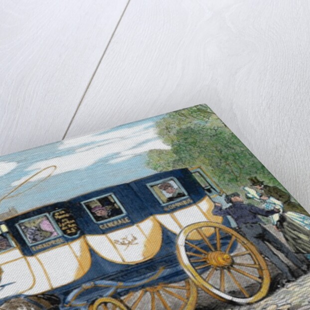 Horse-drawn omnibus. by Anonymous