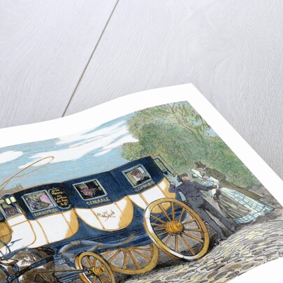 Horse-drawn omnibus. by Anonymous