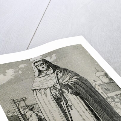 Saint Peter Armengol (1238-1304). Spanish Mercedary monk. Engraving. by Anonymous