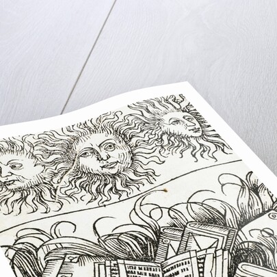 Burning books in the Library of Alexandria. by Anonymous