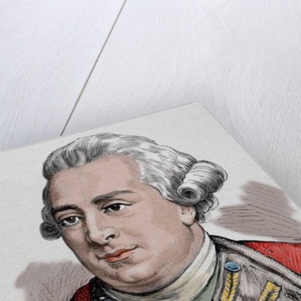 George III of the United Kingdom (1738-1829). Colored engraving. by Anonymous